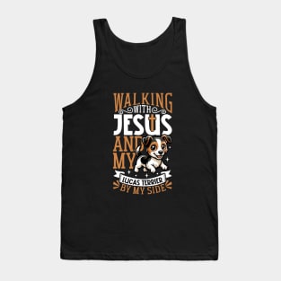 Jesus and dog - Sporting Lucas Terrier Tank Top